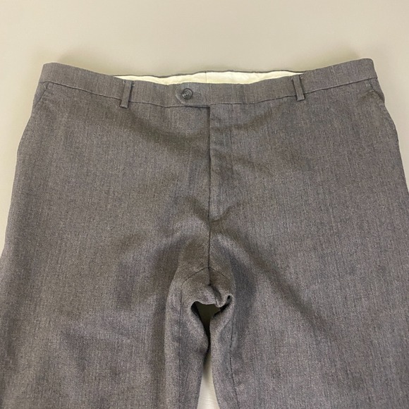 Joseph & Feiss Gold Wool Dress‎ Pants Size 42 Regular Gray Flat Front - Picture 2 of 10